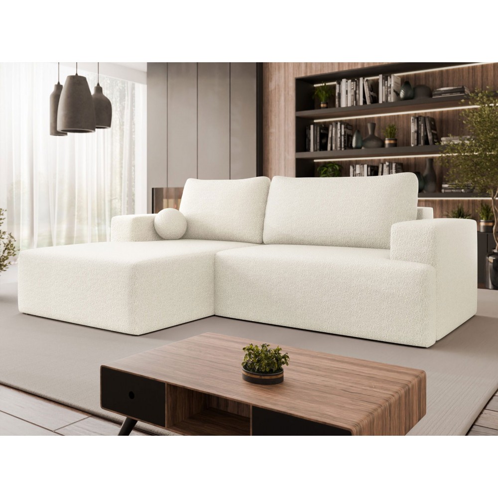 Γωνιακός καναπές Mivo-Leuko-Αριστερή