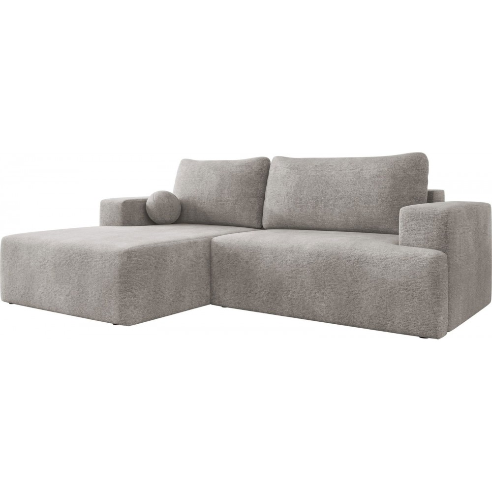 Γωνιακός καναπές Mivo-Silver Gray-Αριστερή