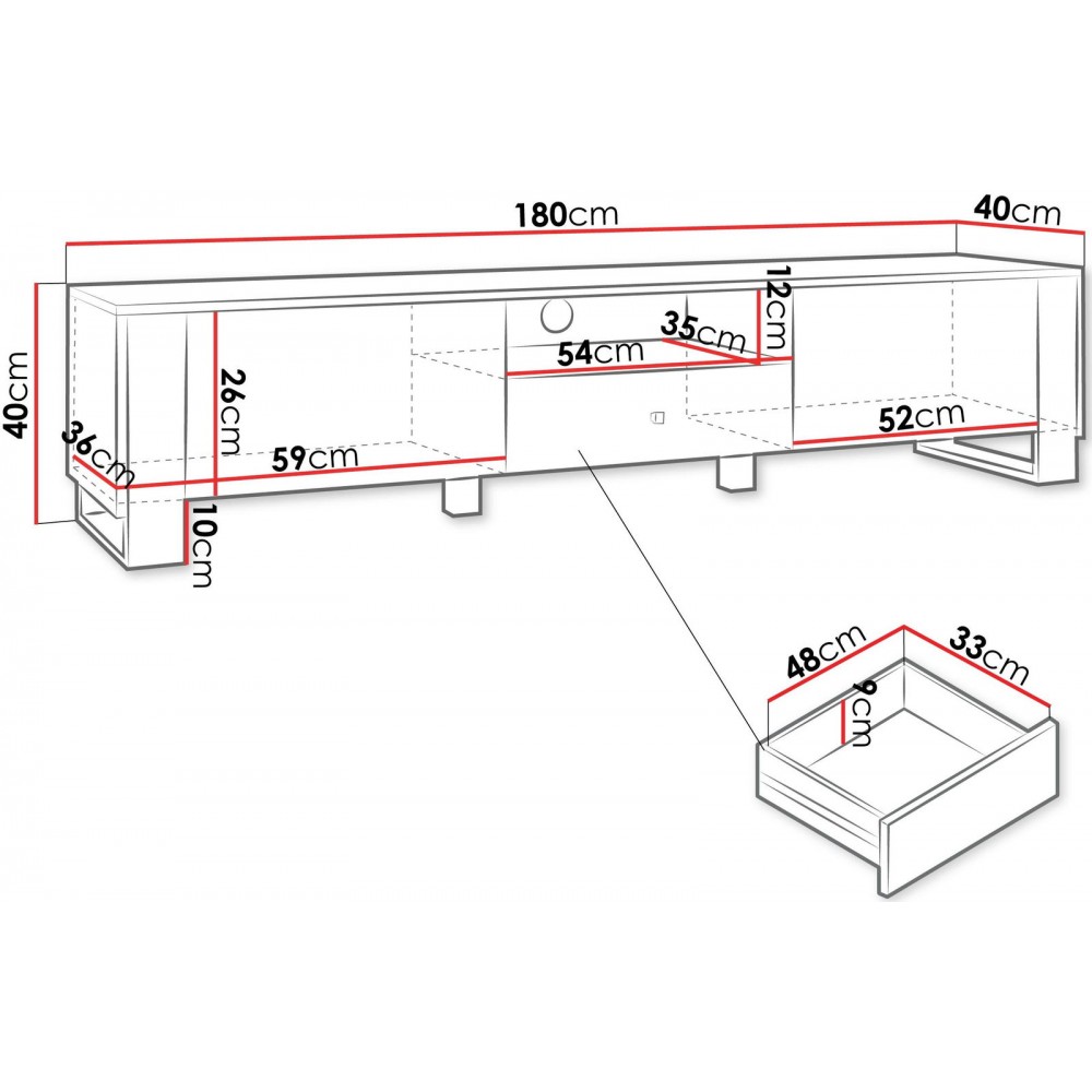 Έπιπλο τηλεόρασης Loutio