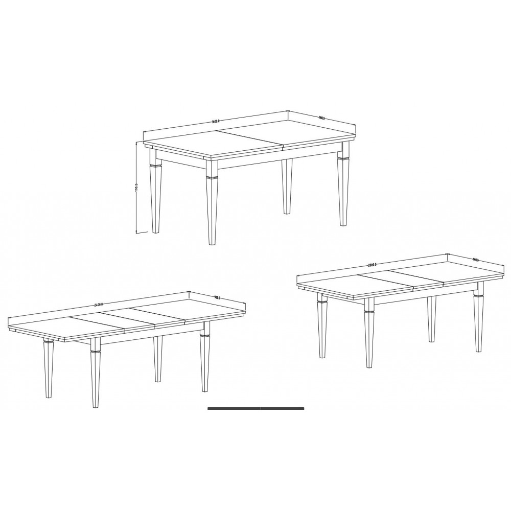 Τραπέζι Capel επεκτεινόμενο-Leuko