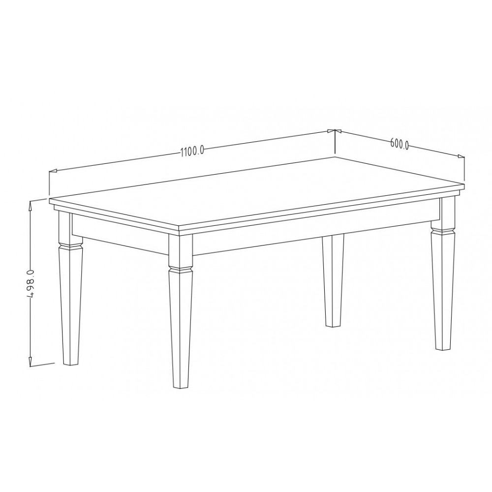 Τραπεζάκι σαλονιού Capel 110x60x50