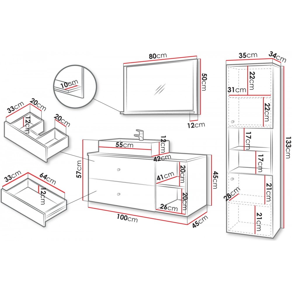 Σετ μπάνιου Kertos II-Beige