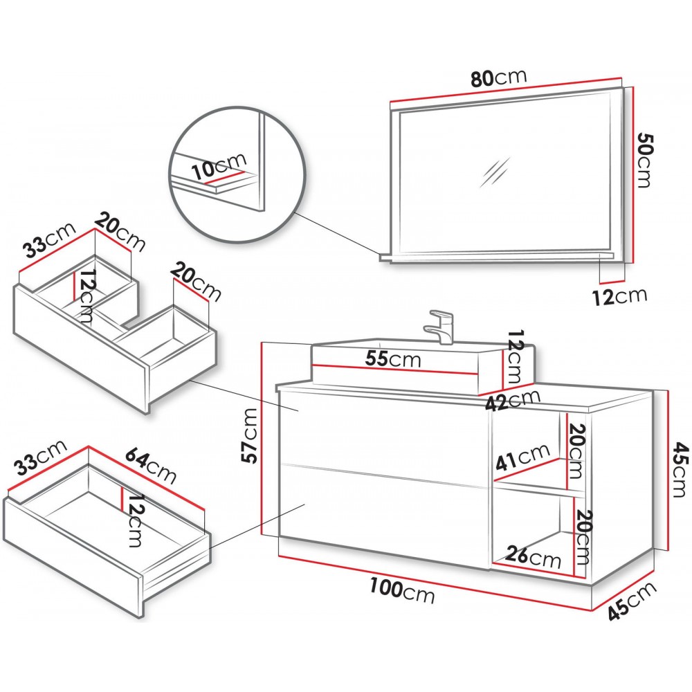 Σετ μπάνιου Kertos Ryfle I-Beige
