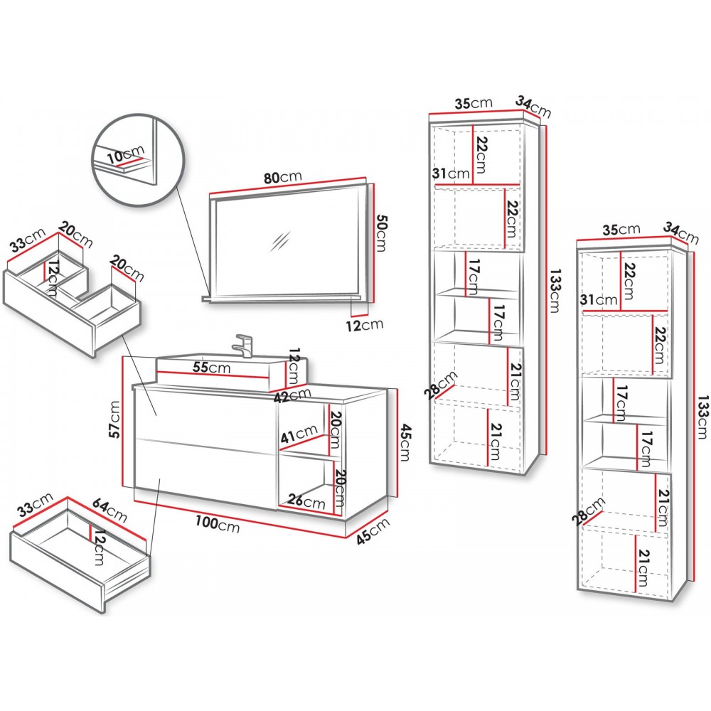 Σετ μπάνιου Kertos Ryfle III-Beige