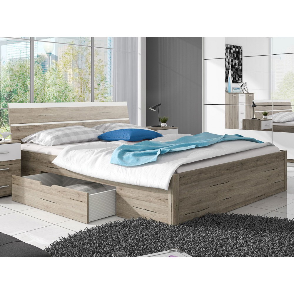 Κρεβάτι Delta Plus-Δρυς-160 x 200