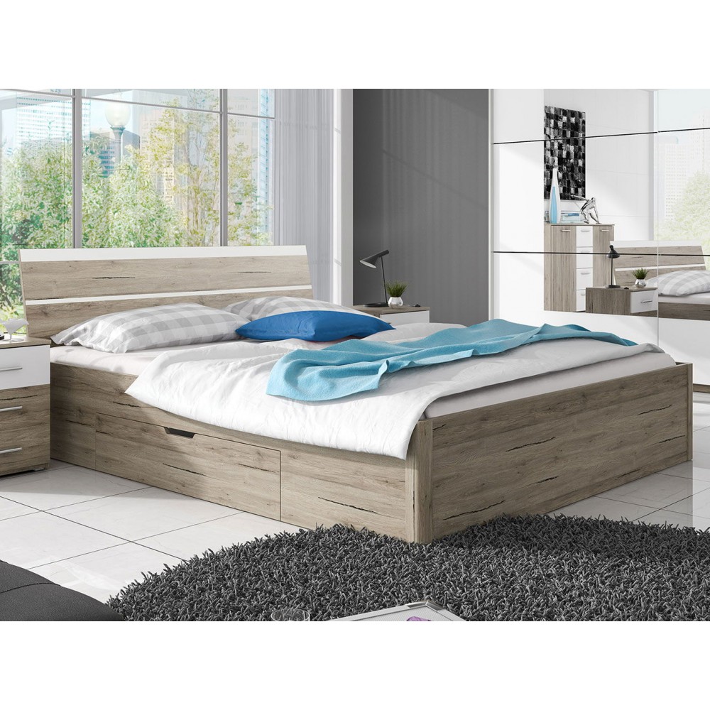 Κρεβάτι Delta Plus-Δρυς-180 x 200