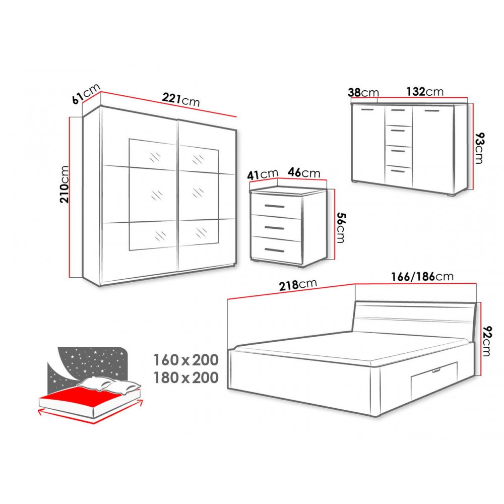 Σετ υπνοδωματίου Delta Plus