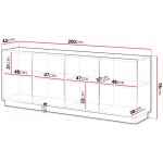 Μπουφές Liverti 200-Μαύρο