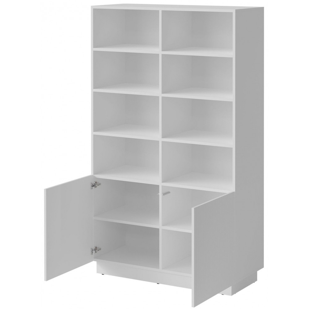 Βιβλιοθήκη Liverti 2D-Λευκό 100x42x173