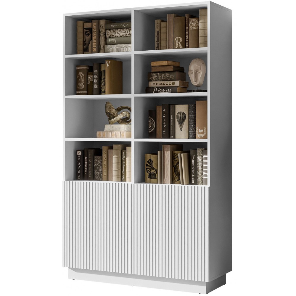 Βιβλιοθήκη Liverti 2D-Λευκό 100x42x173