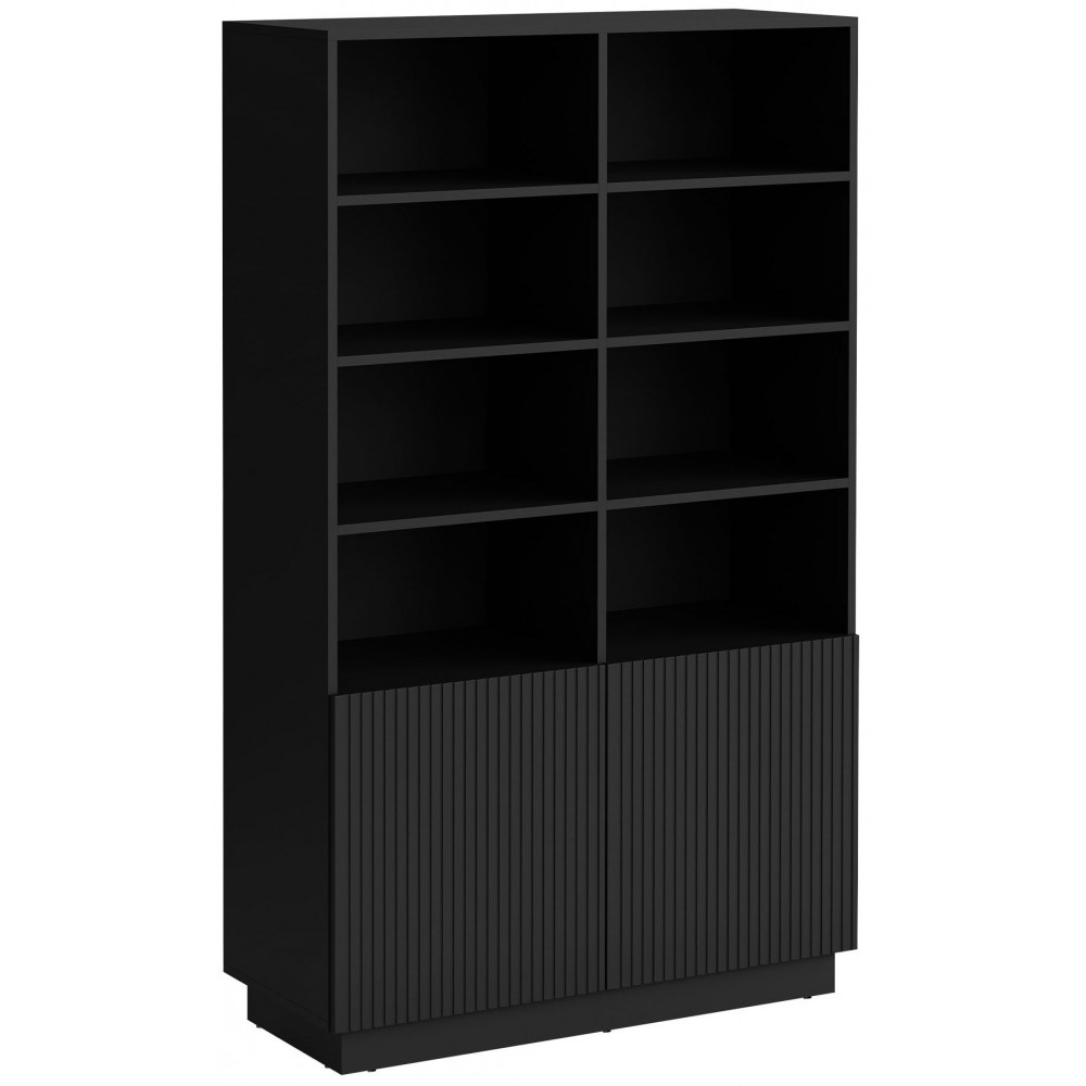Βιβλιοθήκη Liverti 2D-Μαύρο 100x42x173