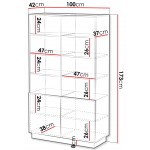 Βιβλιοθήκη Liverti 2D-Μαύρο 100x42x173
