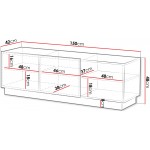 Έπιπλο Τηλεόρασης Liverti 2D-Μαύρο 150x42x48