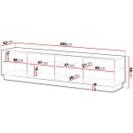 Έπιπλο Τηλεόρασης Liverti 4D-Μαύρο