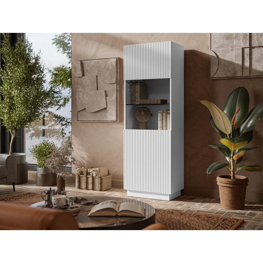Βιτρίνα Liverti-Λευκό 60x42x178