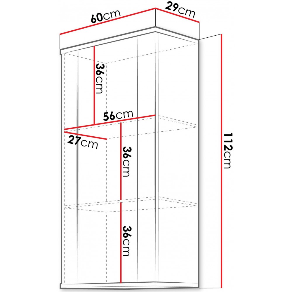 Βιτρίνα Soho Κρεμαστή-Cashmere