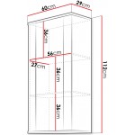 Βιτρίνα Soho Κρεμαστή-Lefkas Oak 60x29x112