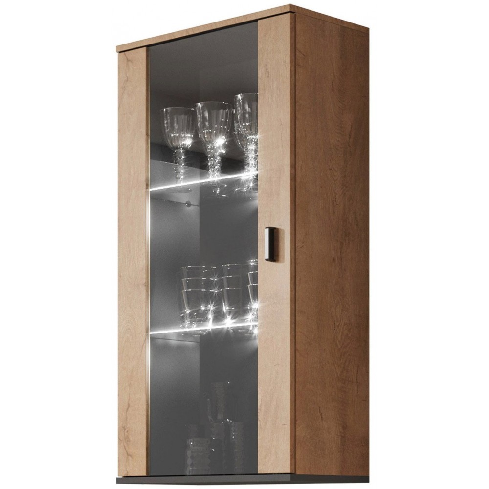 Βιτρίνα Soho Κρεμαστή-Lefkas Oak 60x29x112