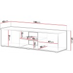 Έπιπλο Τηελόρασης Soho S4-Lefkas Oak 140x43x37