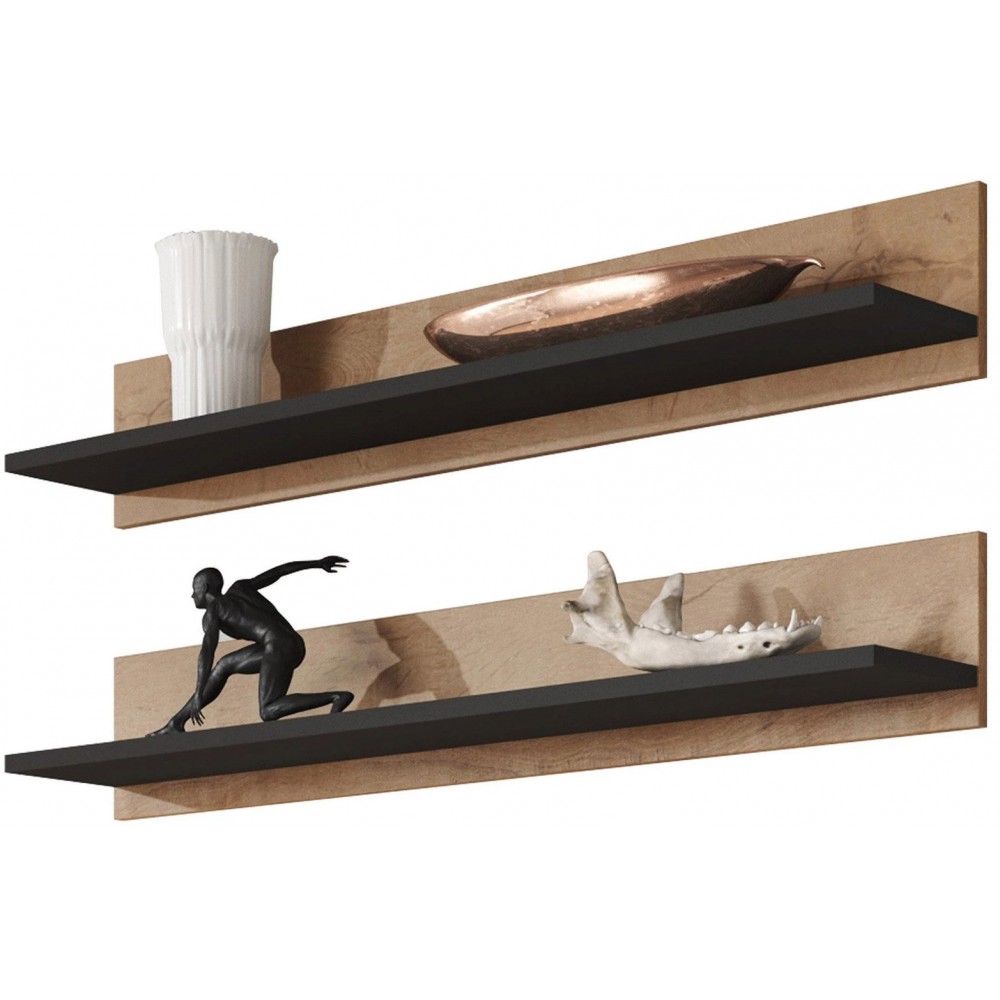 Σετ δύο ραφιών Soho-Lefkas Oak 125x20x20