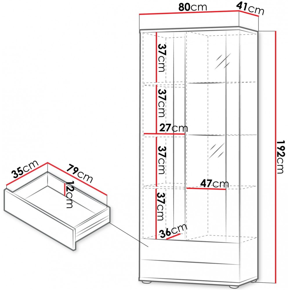 Βιτρίνα Soho 2D-Λευκό