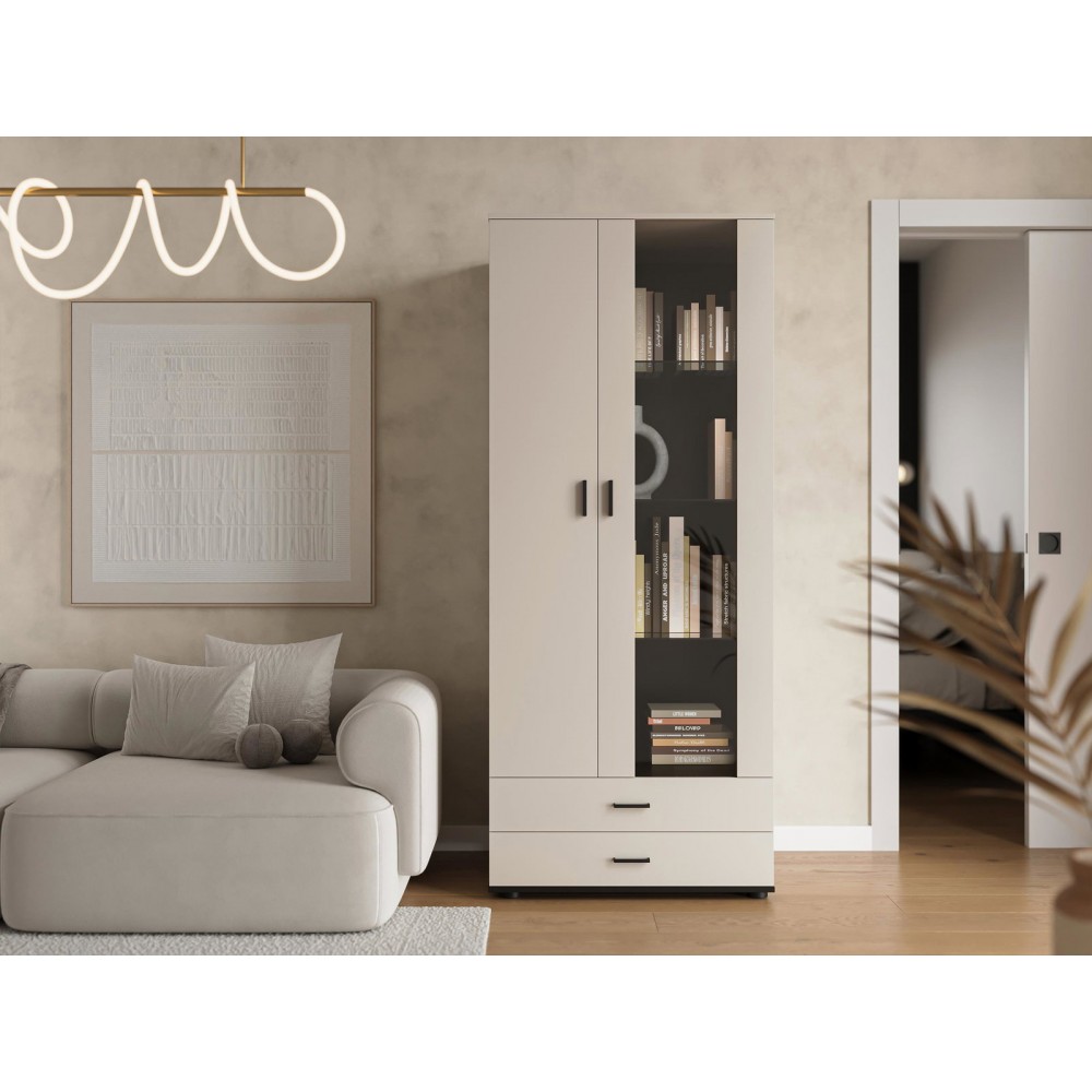 Βιτρίνα Soho 2D-Cashmere 80x41x192