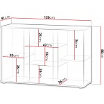 Μπουφές Soho-Λευκό 120x41x80