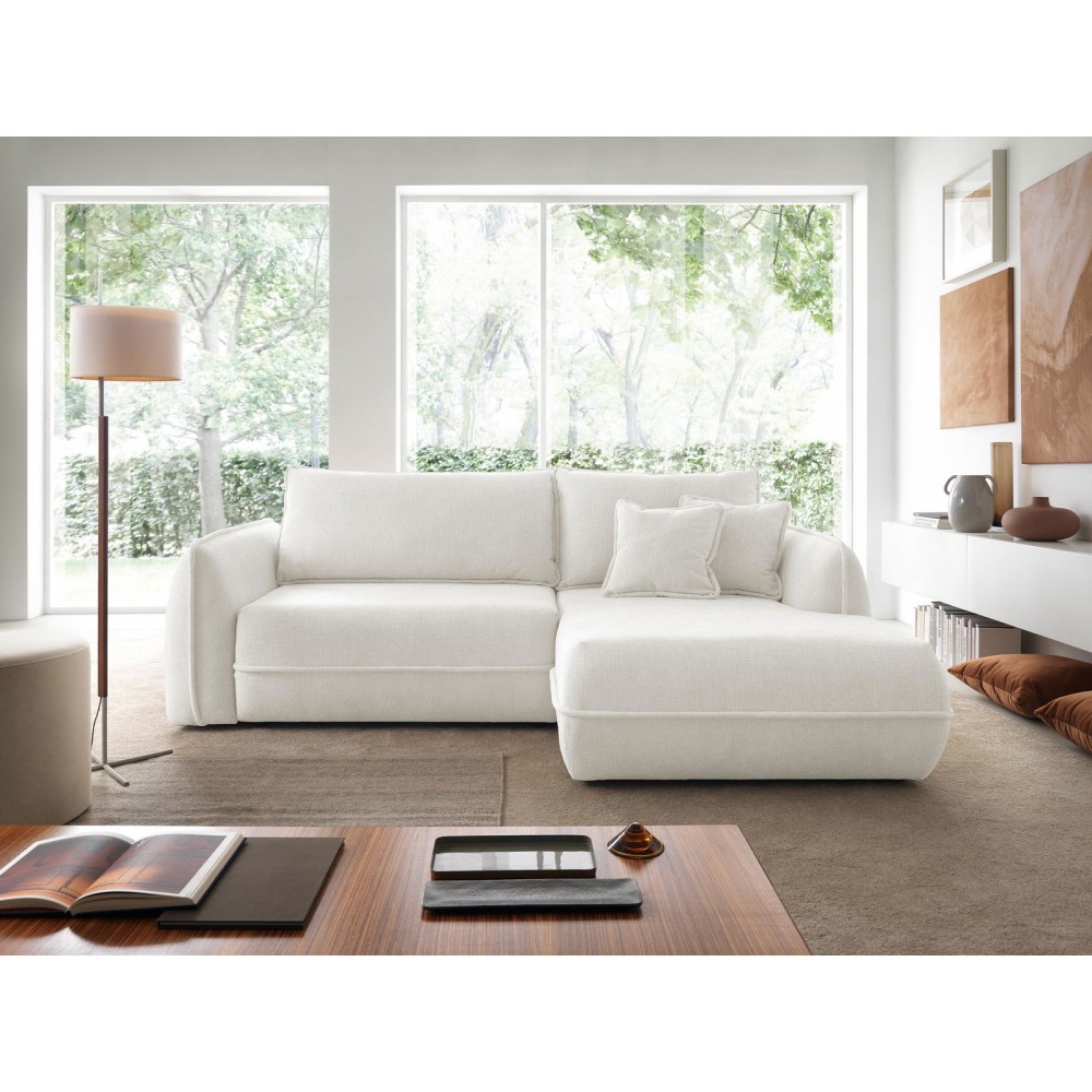 Γωνιακός καναπές Moho-Αριστερή-Λευκό