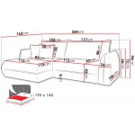 Γωνιακός καναπές Moho-Αριστερή-Λευκό