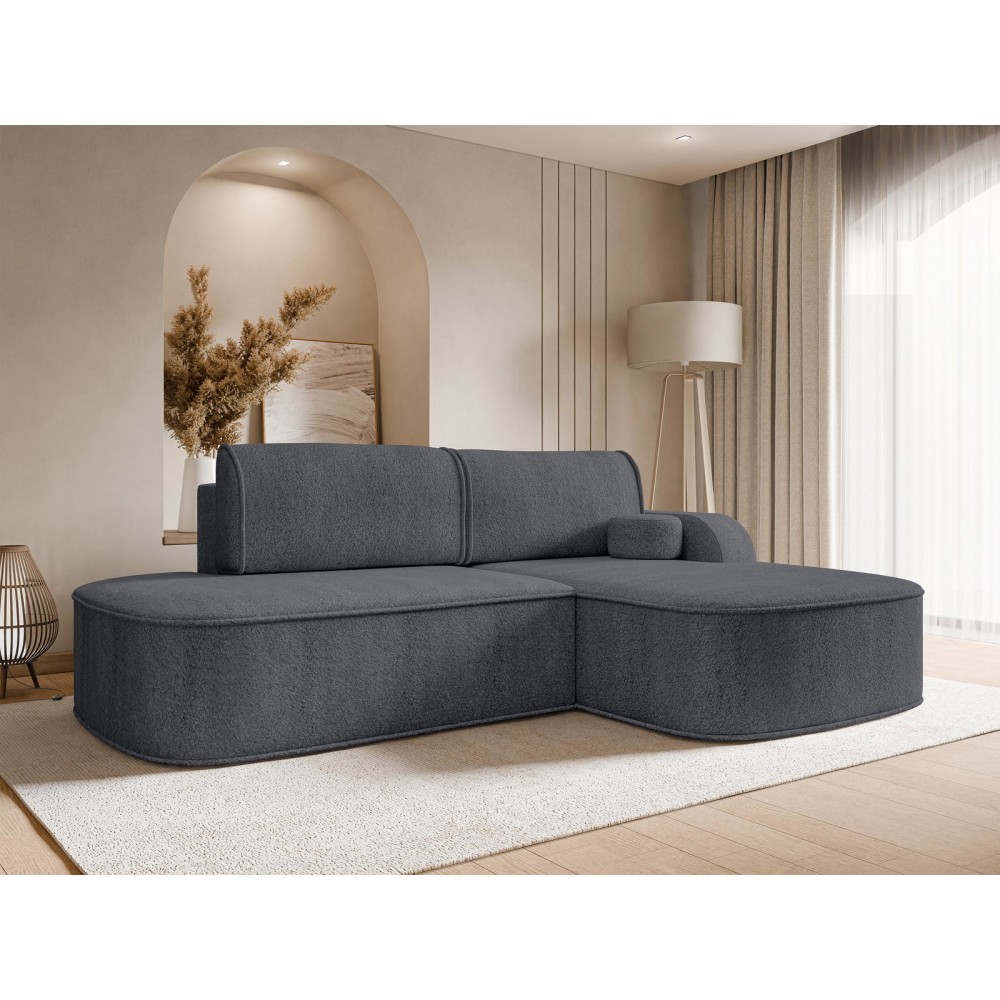 Γωνιακός Καναπές Koro-Δεξιά-Ανθρακί 256x177x90