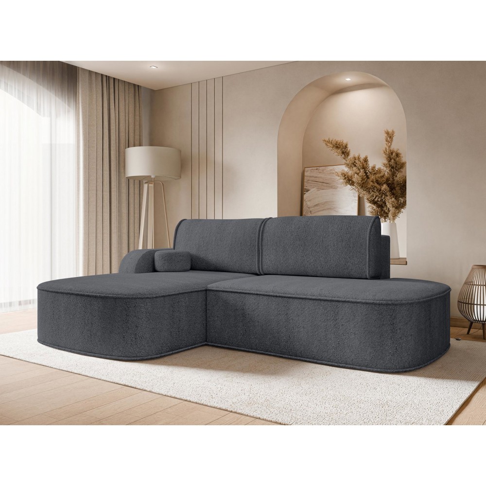 Γωνιακός Καναπές Koro-Αριστερή-Ανθρακί 256x177x90