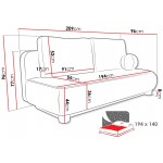 Καναπές - Κρεβάτι Gaja-Ανθρακί