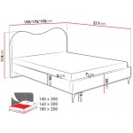 Επενδυμένο κρεβάτι  Triana-140 x 200