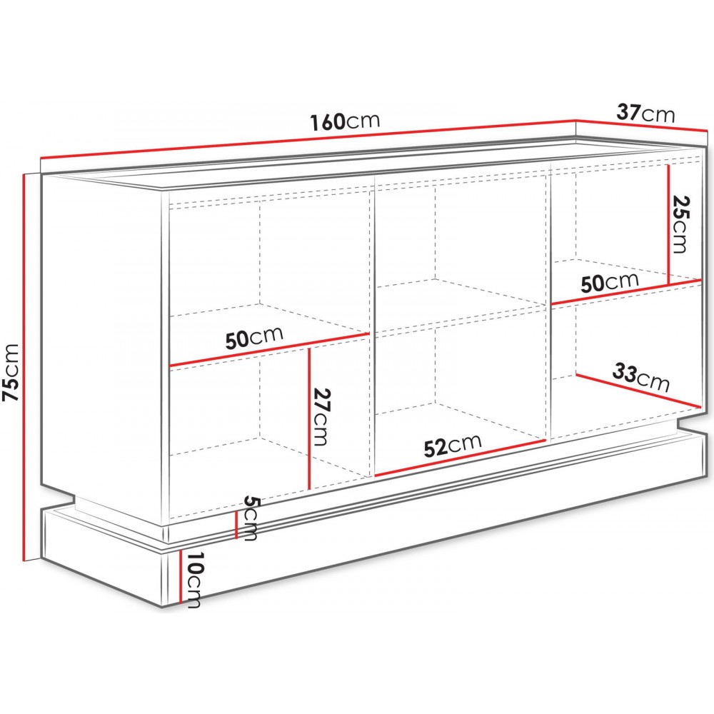 Μπουφές Zarpant 3D-Μαύρο