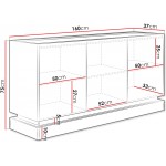 Μπουφές Zarpant 3D-Μαύρο