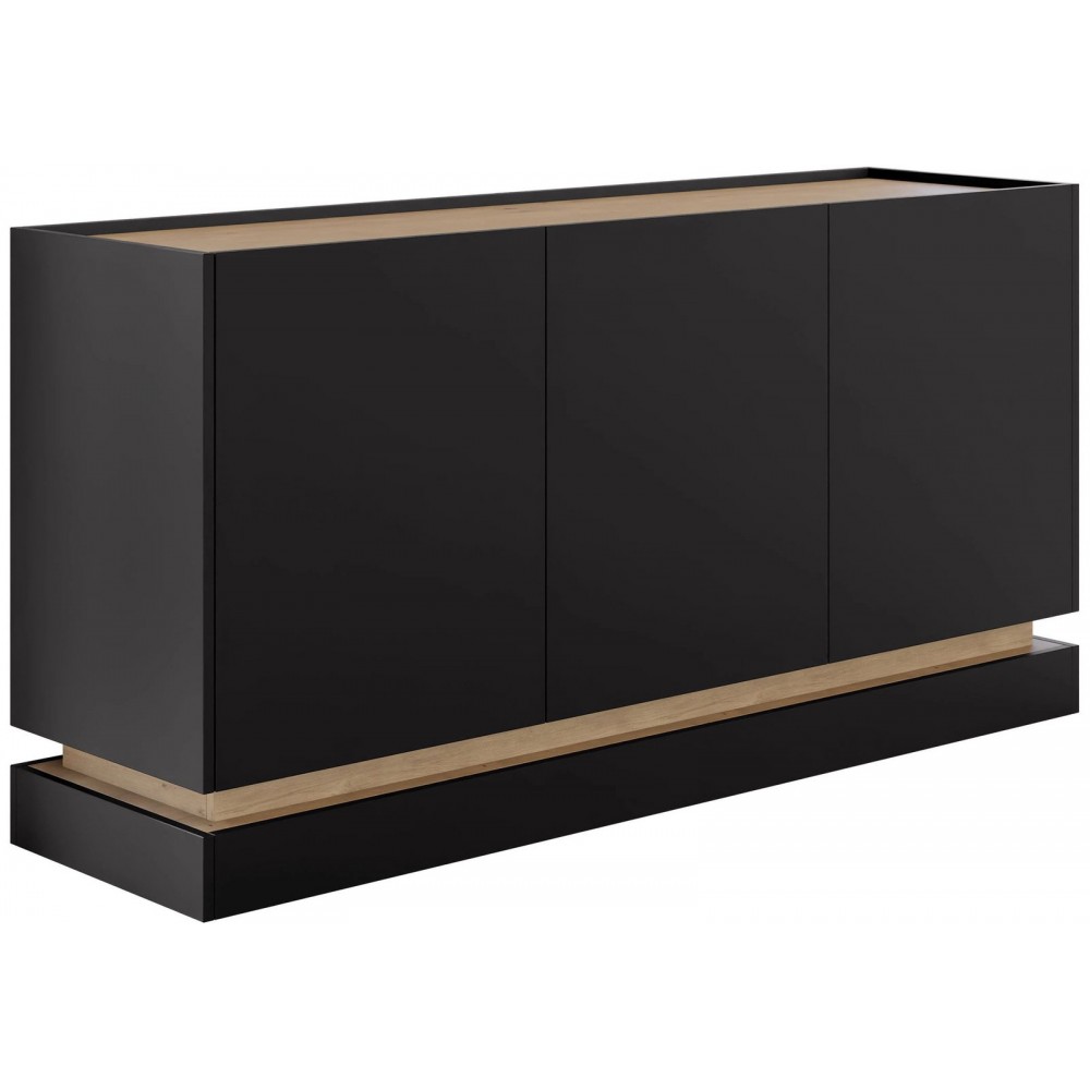 Μπουφές Zarpant 3D-Μαύρο 160x37x75