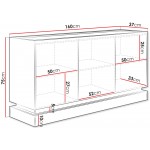 Μπουφές Zarpant 3D-Cashmere 160x37x75