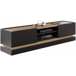 Έπιπλο Τηλεόρασης Zarpant 200 2K-Μαύρο 200x37x47