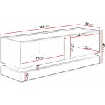 Έπιπλο Τηλεόρασης Zarpant 150 2K-Μαύρο 150x37x47