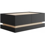 Τραπεζάκι Σαλονιού Zarpant L97 4K-Μαύρο 97x60x40