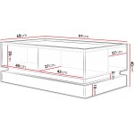 Τραπεζάκι Σαλονιού Zarpant L97 4K-Μαύρο 97x60x40