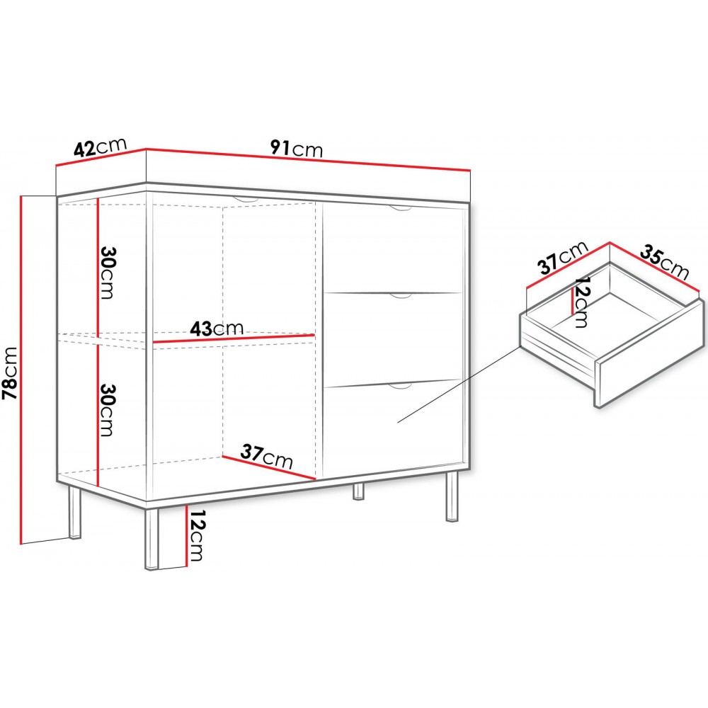 Μπουφές Werkoz 1D3S