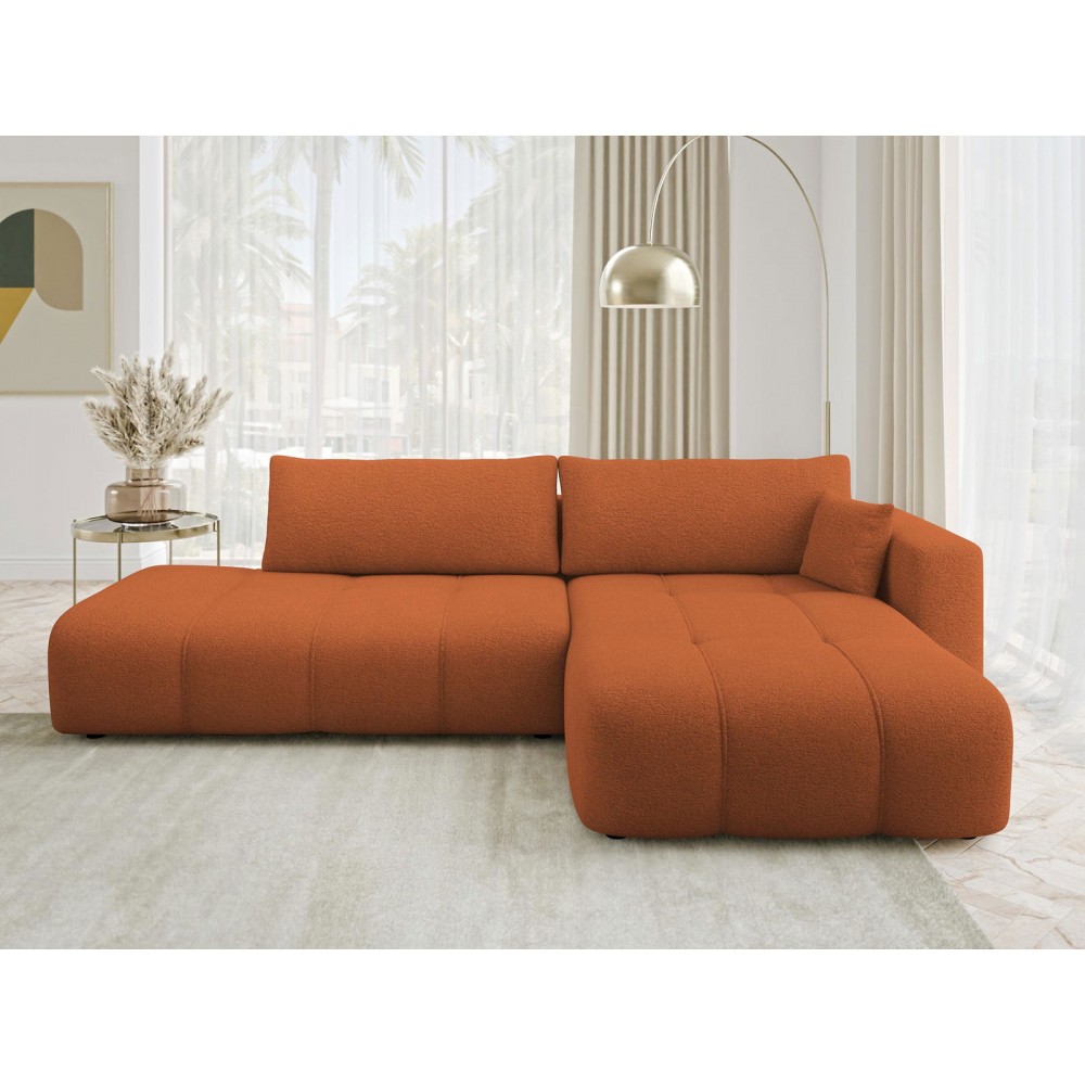 Γωνιακός Καναπές Furyn Otwarty-Αριστερή-Κεραμιδί