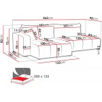 Γωνιακός Καναπές Furyn Otwarty-Αριστερή-Κεραμιδί