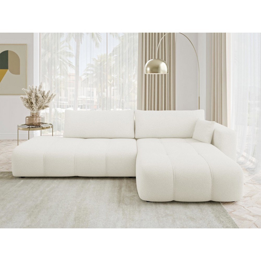 Γωνιακός Καναπές Furyn Otwarty-Δεξιά-Κρεμ 262x145x72