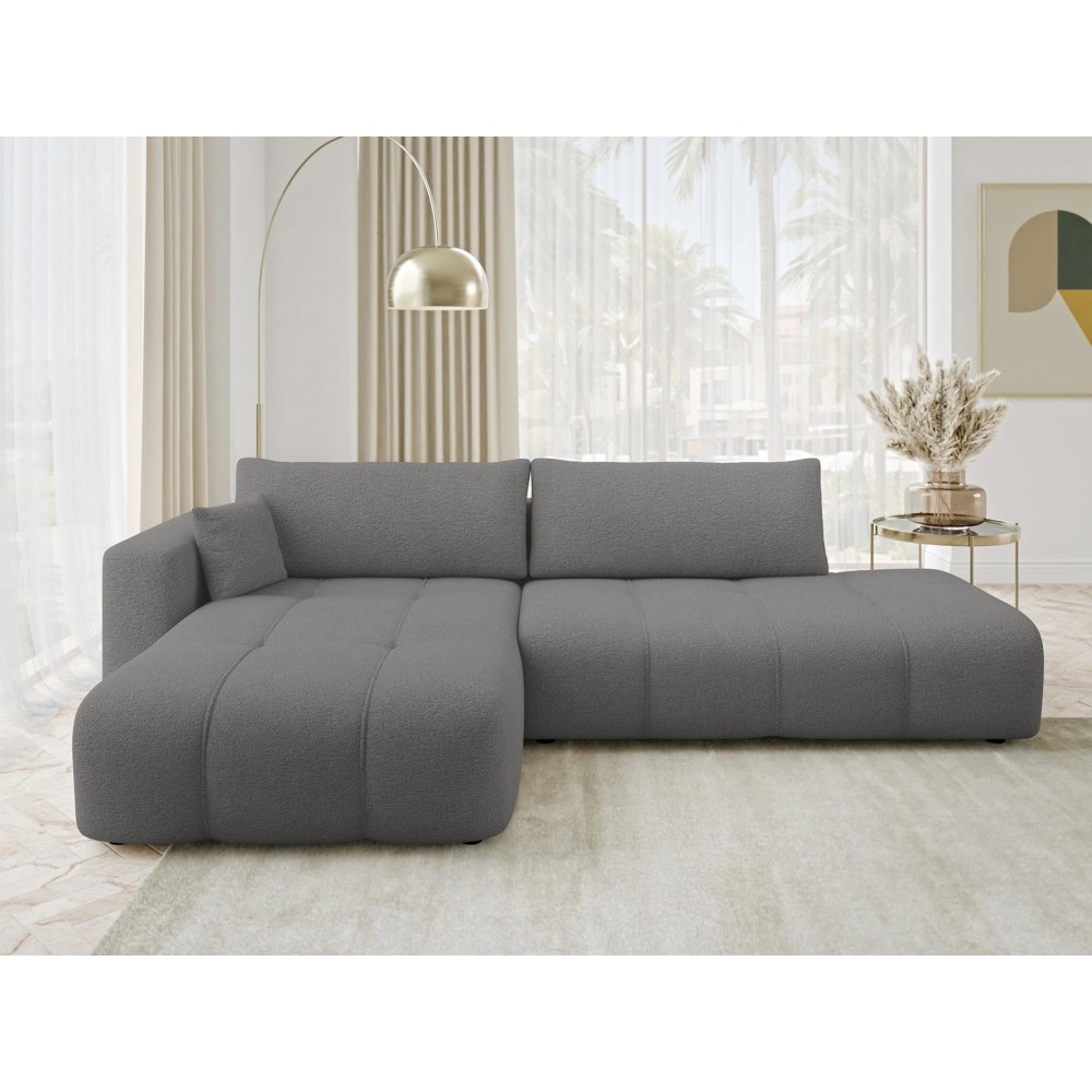 Γωνιακός Καναπές Furyn Otwarty-Αριστερή-Γκρι 262x145x72