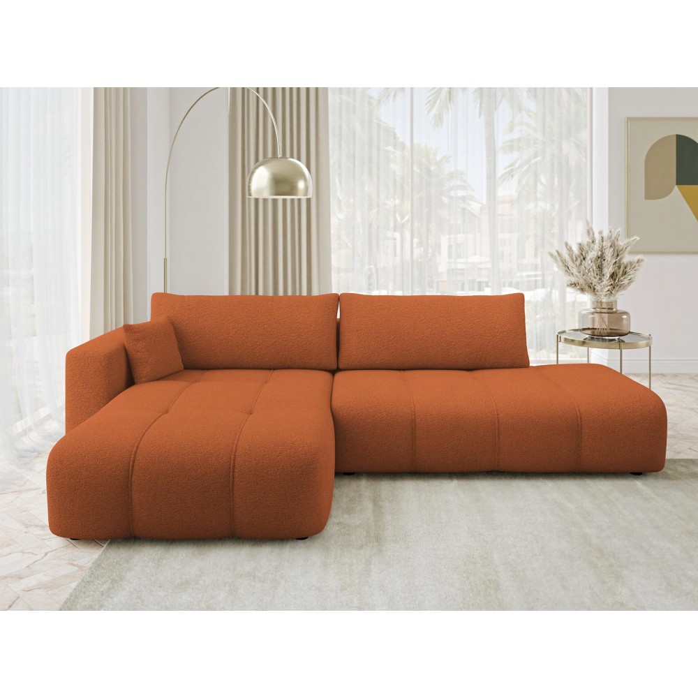 Γωνιακός Καναπές Furyn Otwarty-Αριστερή-Κεραμιδί 262x145x72