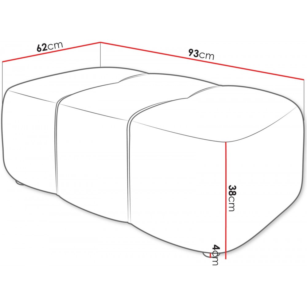 Πουφ Furyn-Καφέ Ανοιχτό