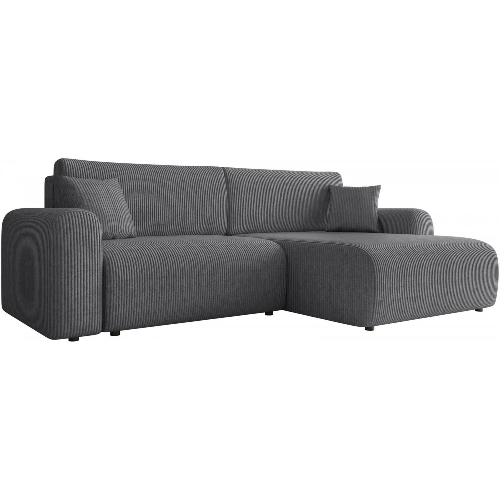 Γωνιακός καναπές Floryn-Ανθρακί
