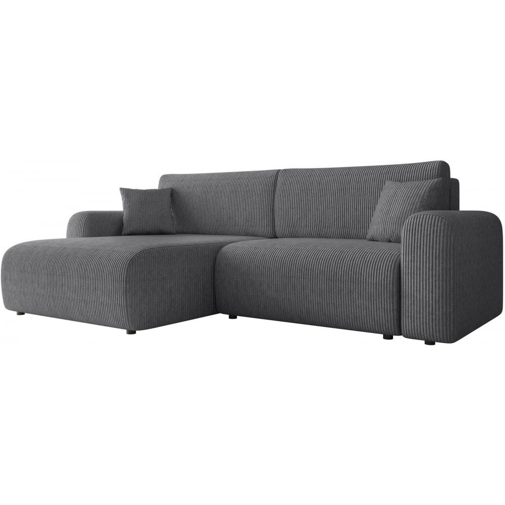 Γωνιακός καναπές Floryn-Ανθρακί